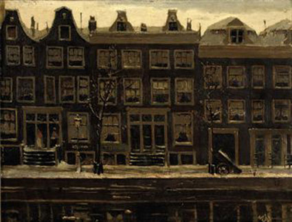 Canal houses in winter Canal houses in winter