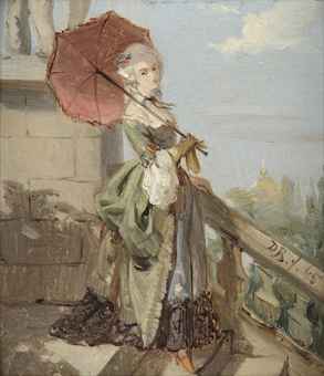 Femme avec parasol