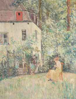 Lady in a garden