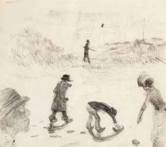 Figures on a beach