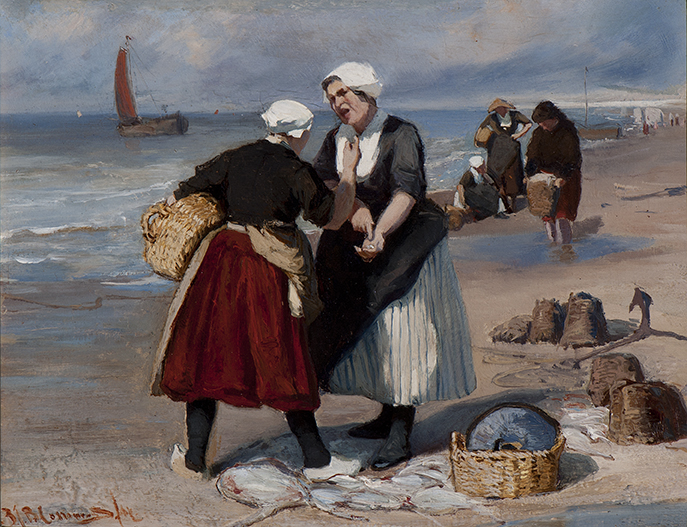 Kibbelende visvrouwen