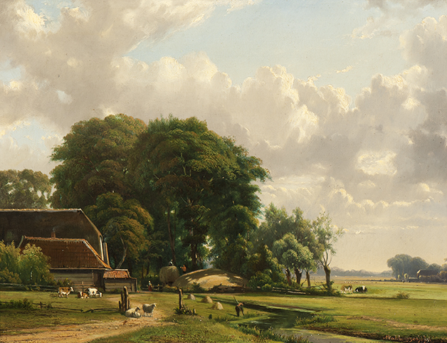 Een zonnige dag op het platteland