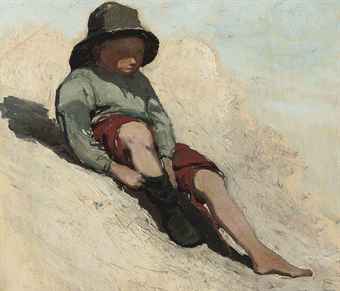 Little boy in the dunes