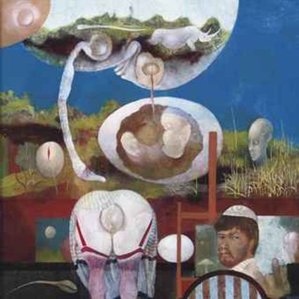 Self portrait with egg