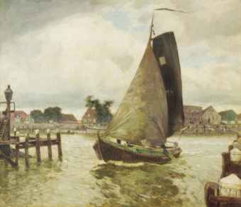 Uitzeilende botter, Volendam Uitzeilende botter, Volendam