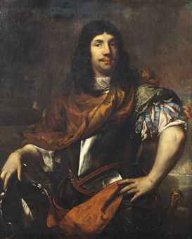 Portrait of Cornelis Tromp (1629-1691), three-quarter-length, in a breastplate, his right hand resting on his coat-of-arms Portrait of Cornelis Tromp (1629-1691), three-quarter-length, in a breastplate, his right hand resting on his coat-of-arms