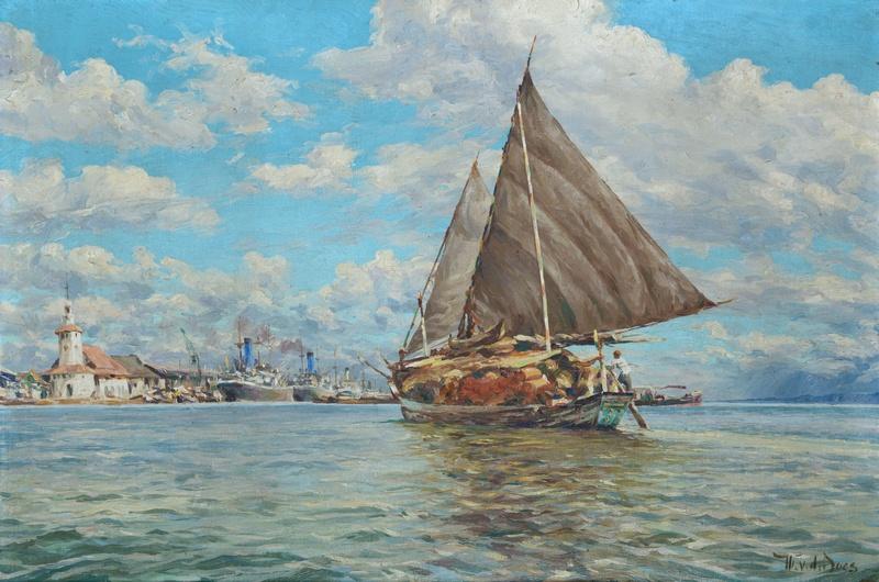 Boat approaching the harbour