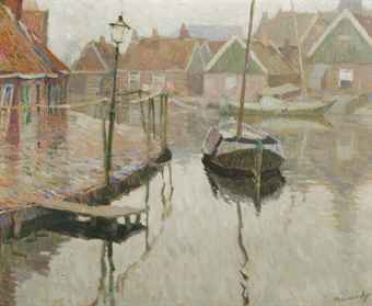 The harbour of Volendam The harbour of Volendam