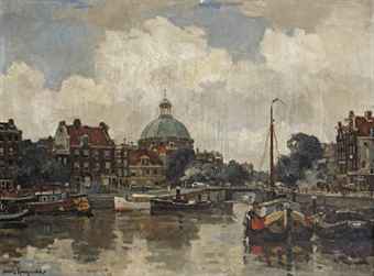 A view of the Lutherse Kerk, Amsterdam