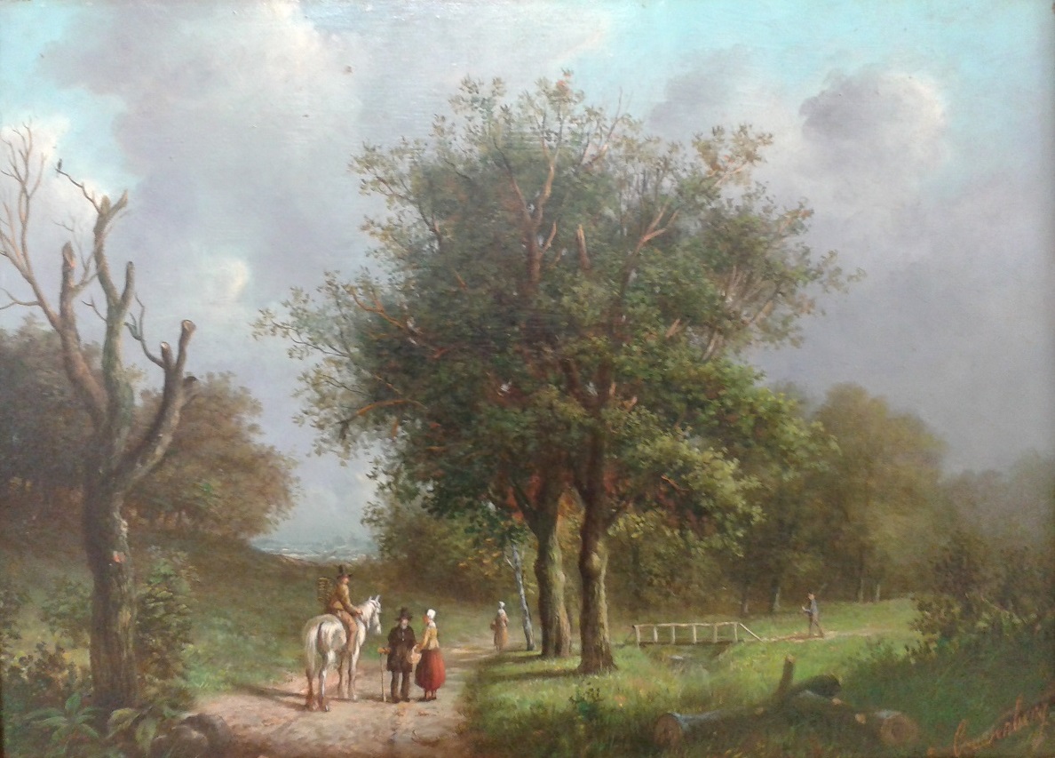 Op weg in een zomers landschap Op weg in een zomers landschap