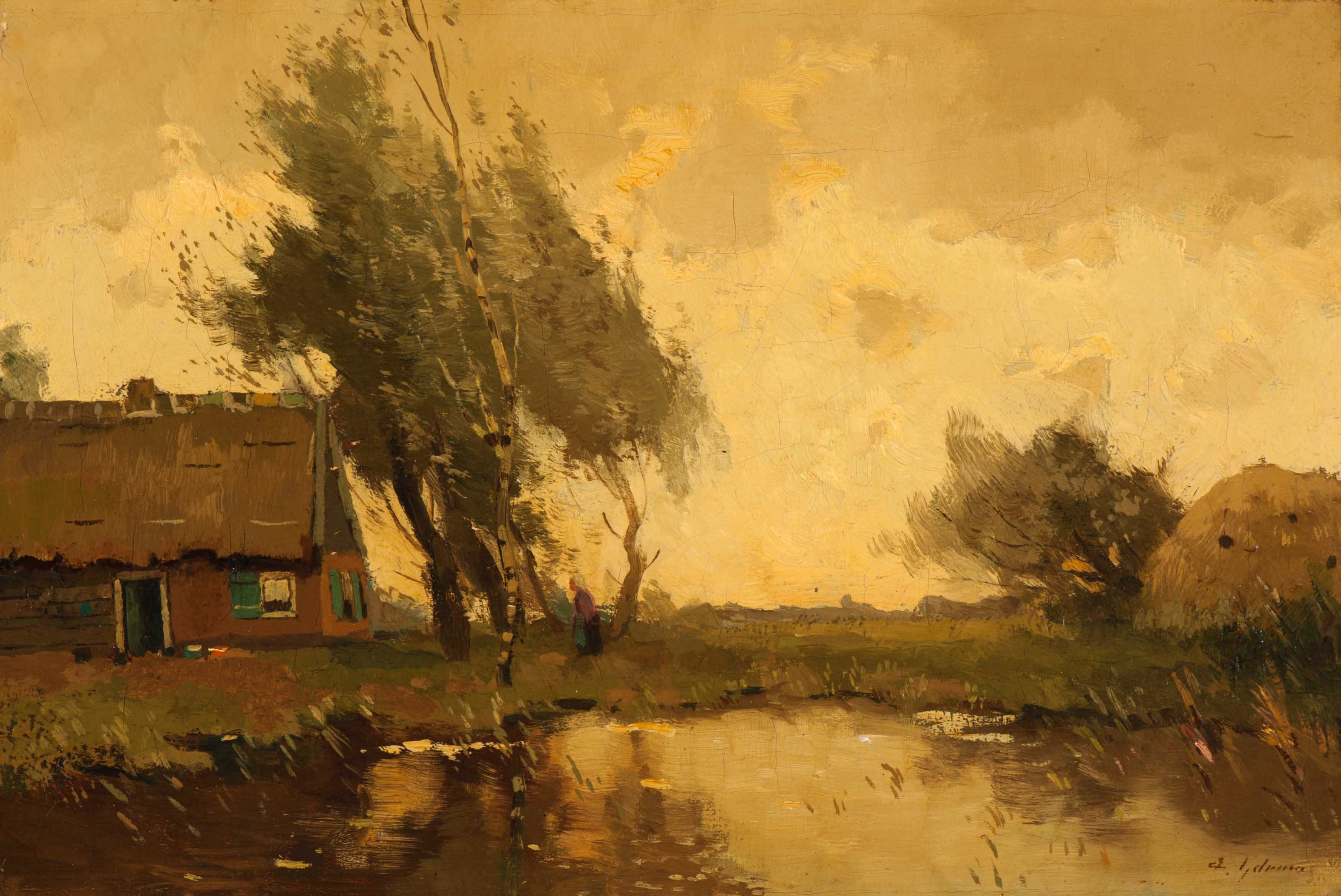 Boerderij in een polderlandschap Boerderij in een polderlandschap