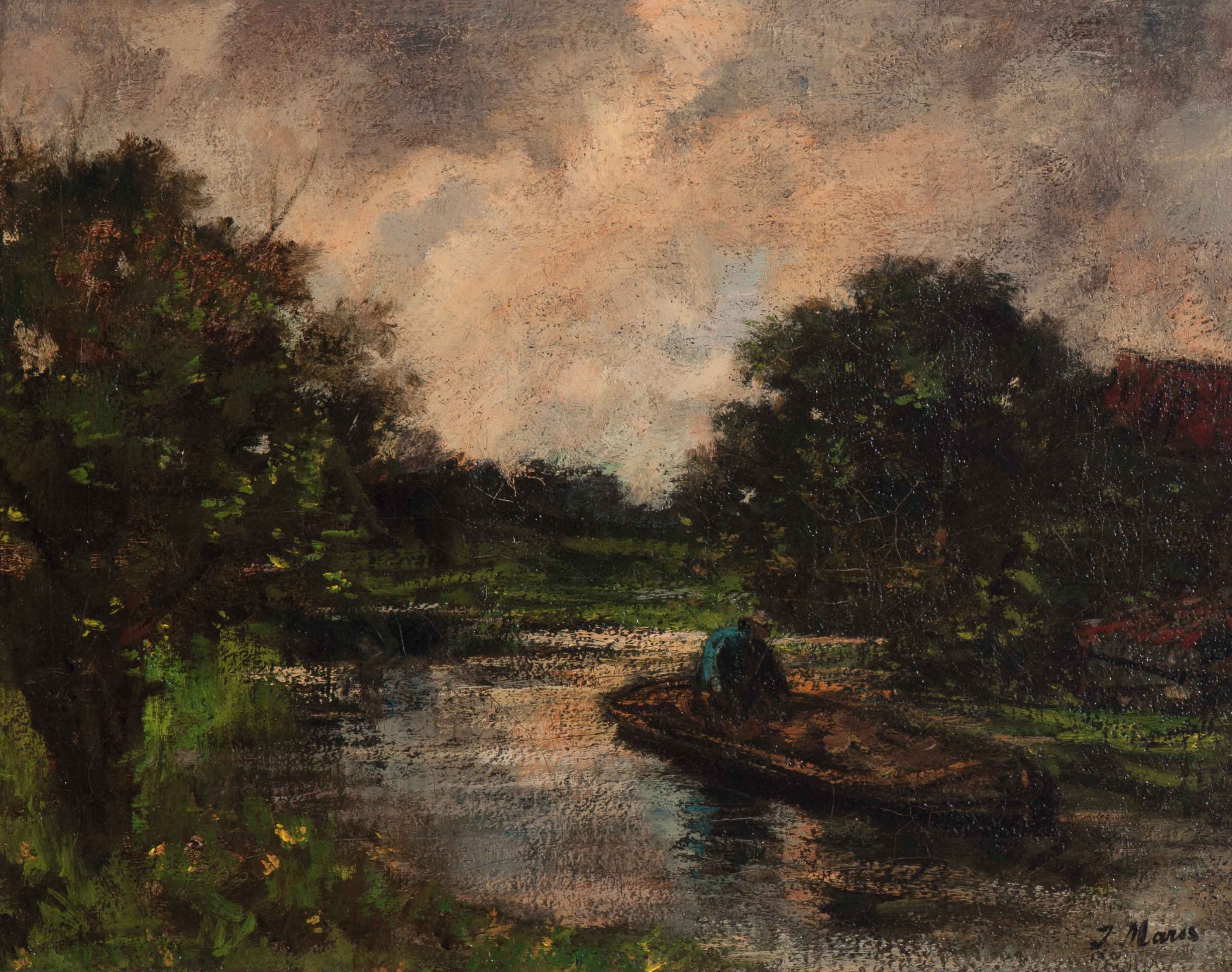 River scene with barge