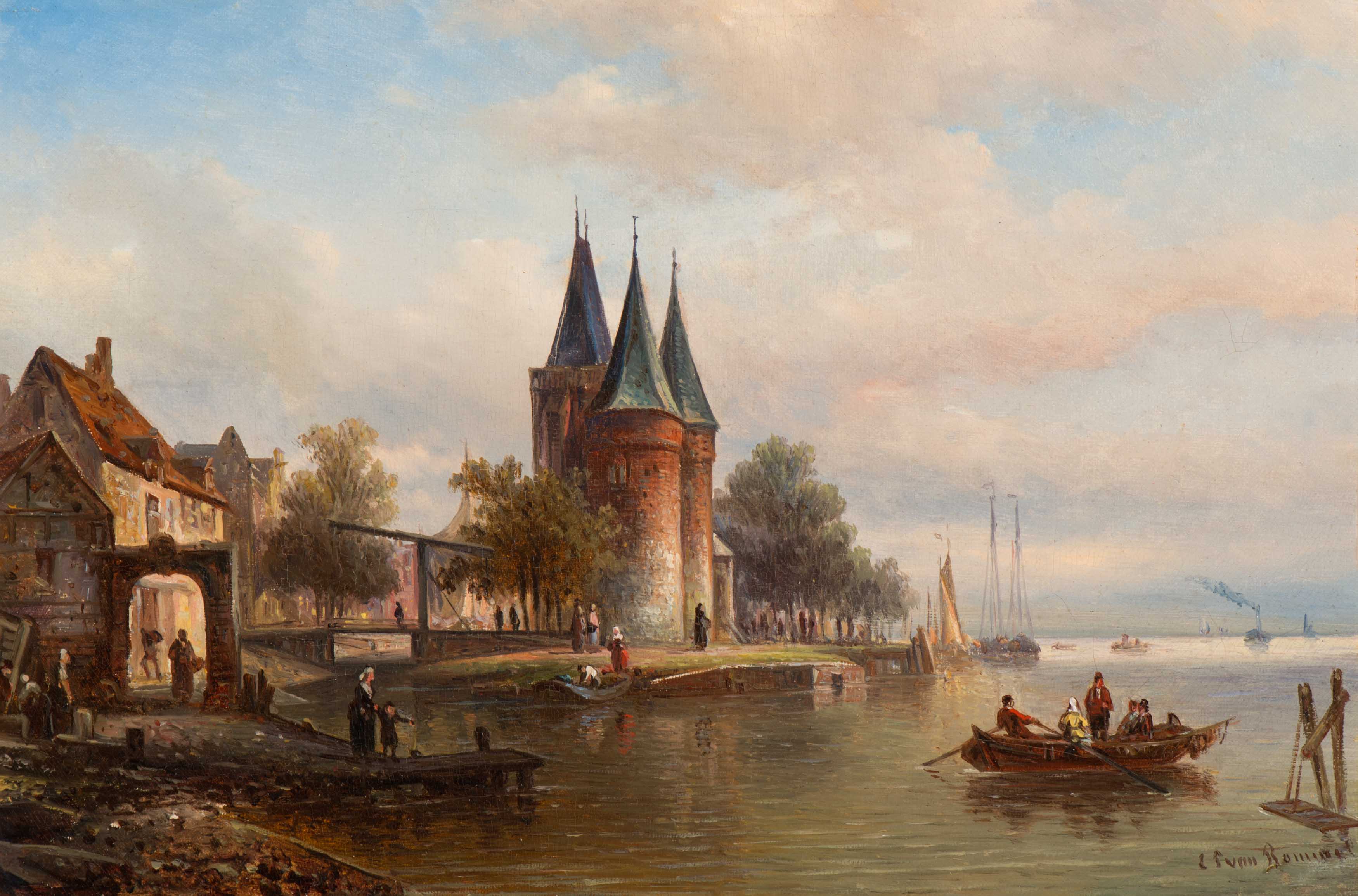 Figuren bij de Koornmarktspoort bij de IJssel te Kampen (ca. 1870-1873) Figuren bij de Koornmarktspoort bij de IJssel te Kampen (ca. 1870-1873)